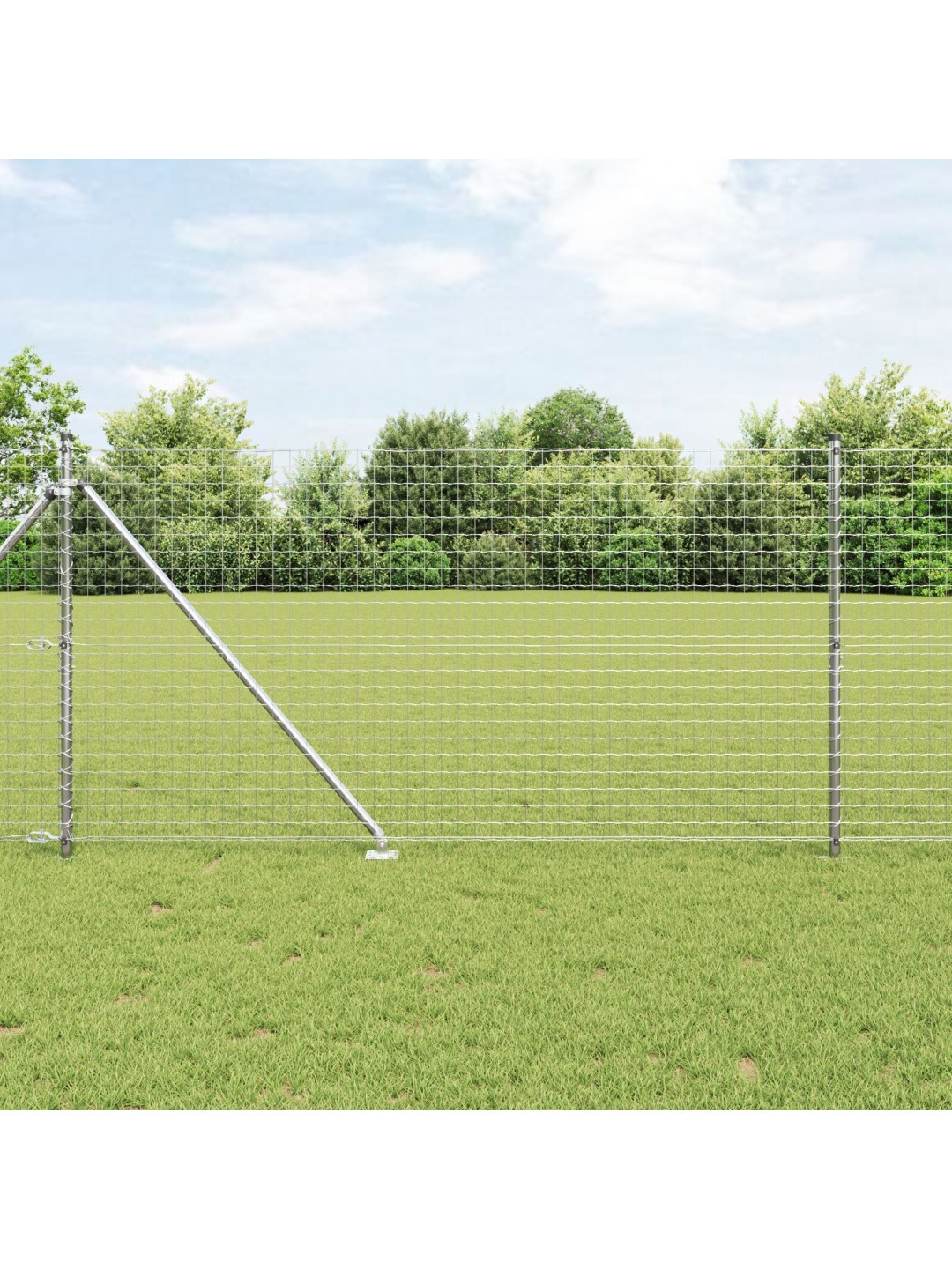 Sloupky plotu se spike 52 ks ø32 mm 140 cm galvanizovaná ocel