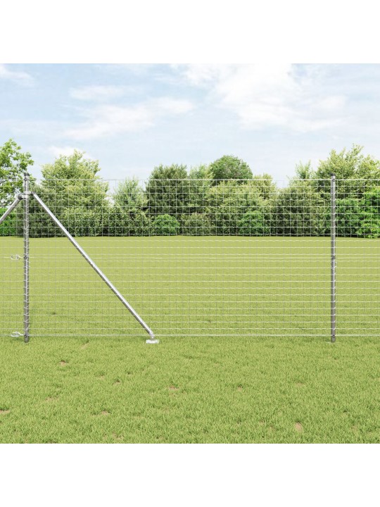 Sloupky plotu se spike 52 ks ø32 mm 140 cm galvanizovaná ocel