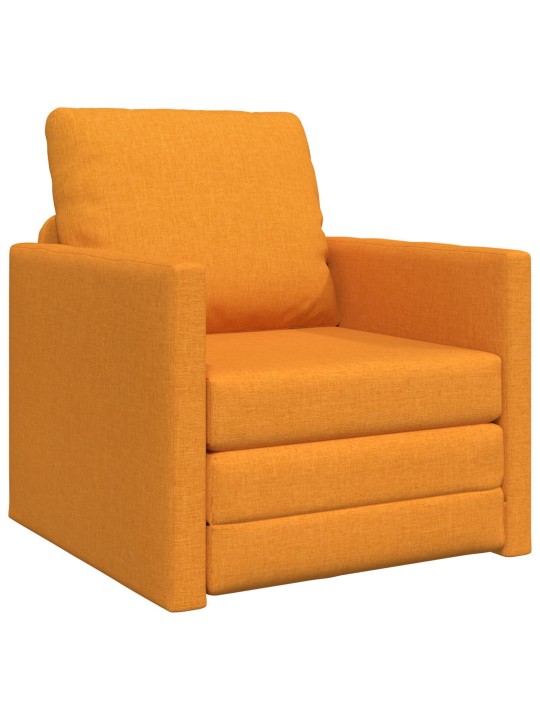 Pohovka na spaní 2 v 1 tmavě žlutá 74x77x81 cm textil