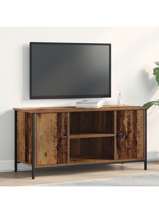 Tv skříň starý dřevo 100x40x50 cm zpracované dřevo a ocel