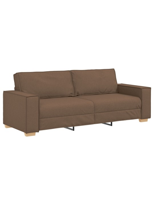 Pohovka pro 3 lidi hnědá 180 cm textil