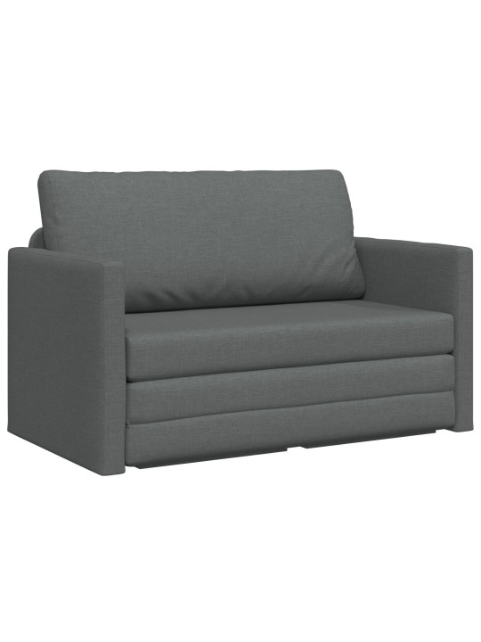 Pohovka postel 2 v 1 tmavě šedá 124x71x78 cm textil