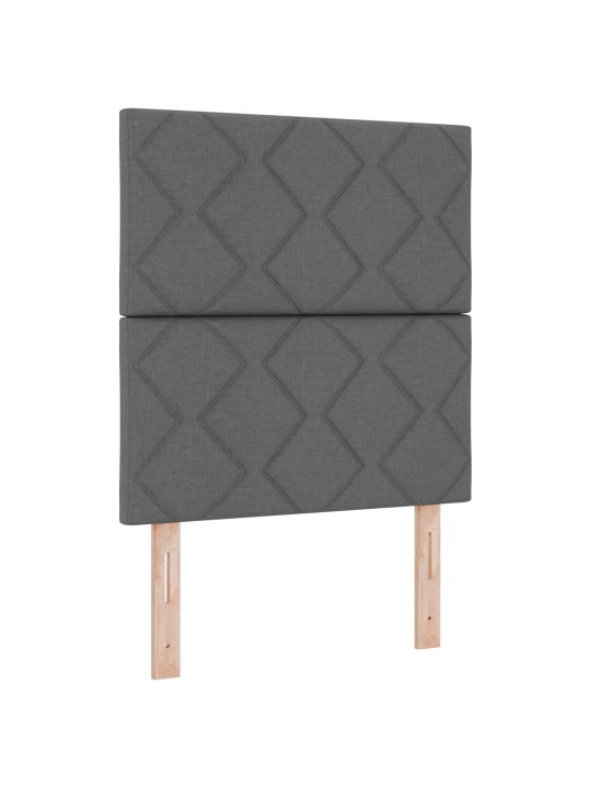 Čelo postele s designem diamantových bloků tmavě šedé 80 cm tkanina, čelo postele s designem diamantových bloků tmavě šedé 160 cm tkanina