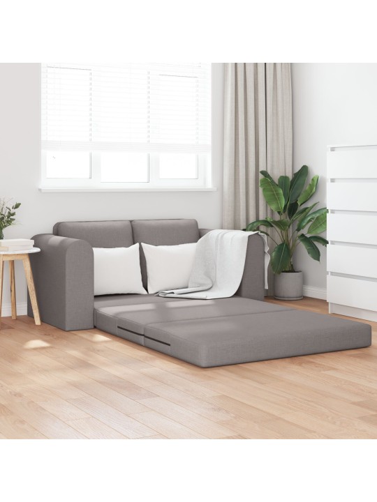Podlahová pohovka 2 v 1 taupe 148x71x83 cm tkanina