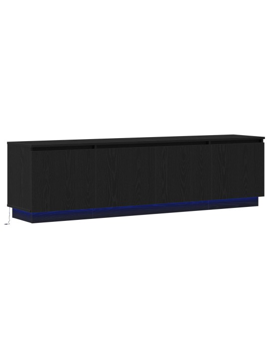 Tv stolek s led černý dub 180x38x49 cm vyrobené dřevo