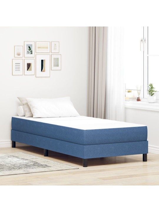 Matrace s kapsovými pružinami, modrá, střední, 90x200x20 cm, textil
