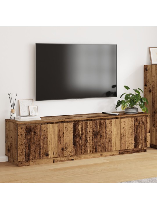 Tv skříň s led staré dřevo 180x38x49 cm kompozitní dřevo