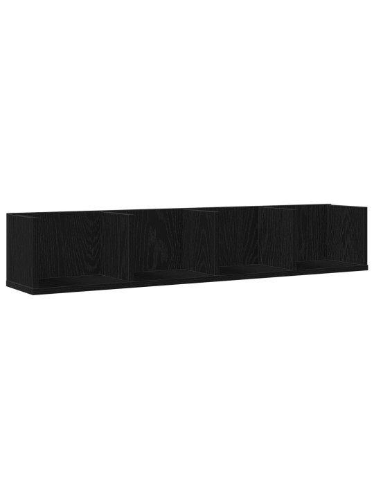 Nástěnná police cd černý dub 100x18x18 cm kompozitní dřevo