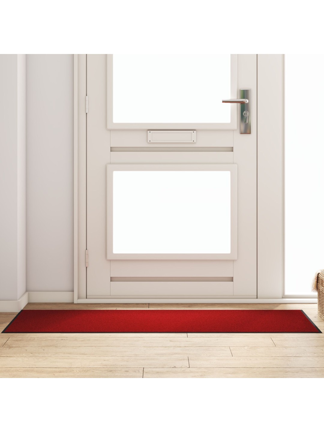 Červená obdélníková rohožka 60x180 cm