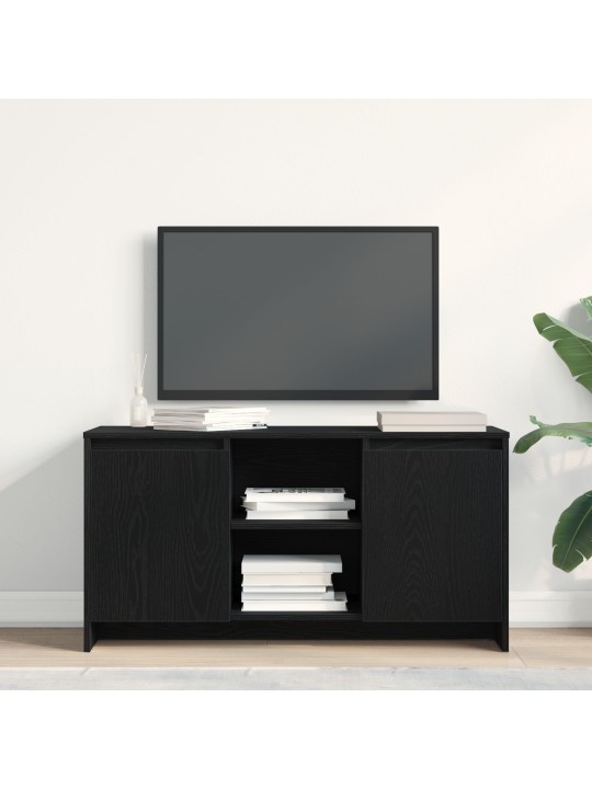 Tv skříň, černý dub, 102x37,5x52,5 cm, z inženýrského dřeva