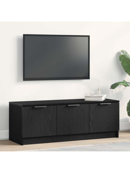 Tv skříň černý dub 102x35x36,5 cm zpracované dřevo