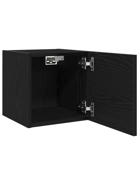 Nástěnné tv skříňky 2 kusy černý dub 30,5x30x30 cm