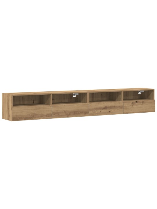 Tv nástěnné skříně 2 kusy artisan oak 100x30x30 cm inženýrské dřevo