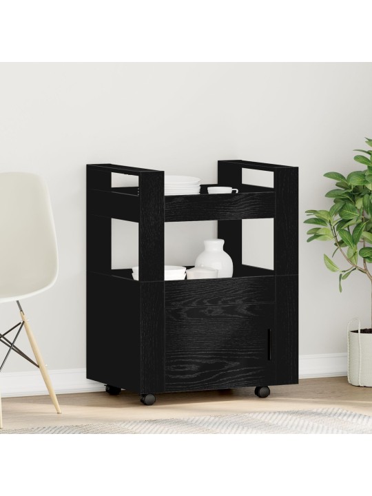 Kuchyňský vozík černý dub 60x45x80 cm z inženýrských dřevin