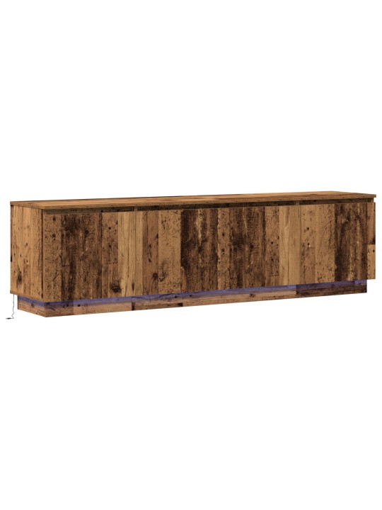 Tv skříň s led staré dřevo 180x38x49 cm kompozitní dřevo