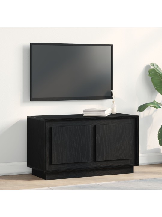 Televizní stolek černý dub 80x35x45 cm dřevěné materiály