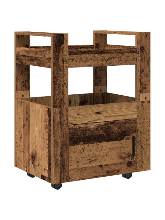 Kuchyňský vozík staré dřevo 60x45x80 cm zpracované dřevo
