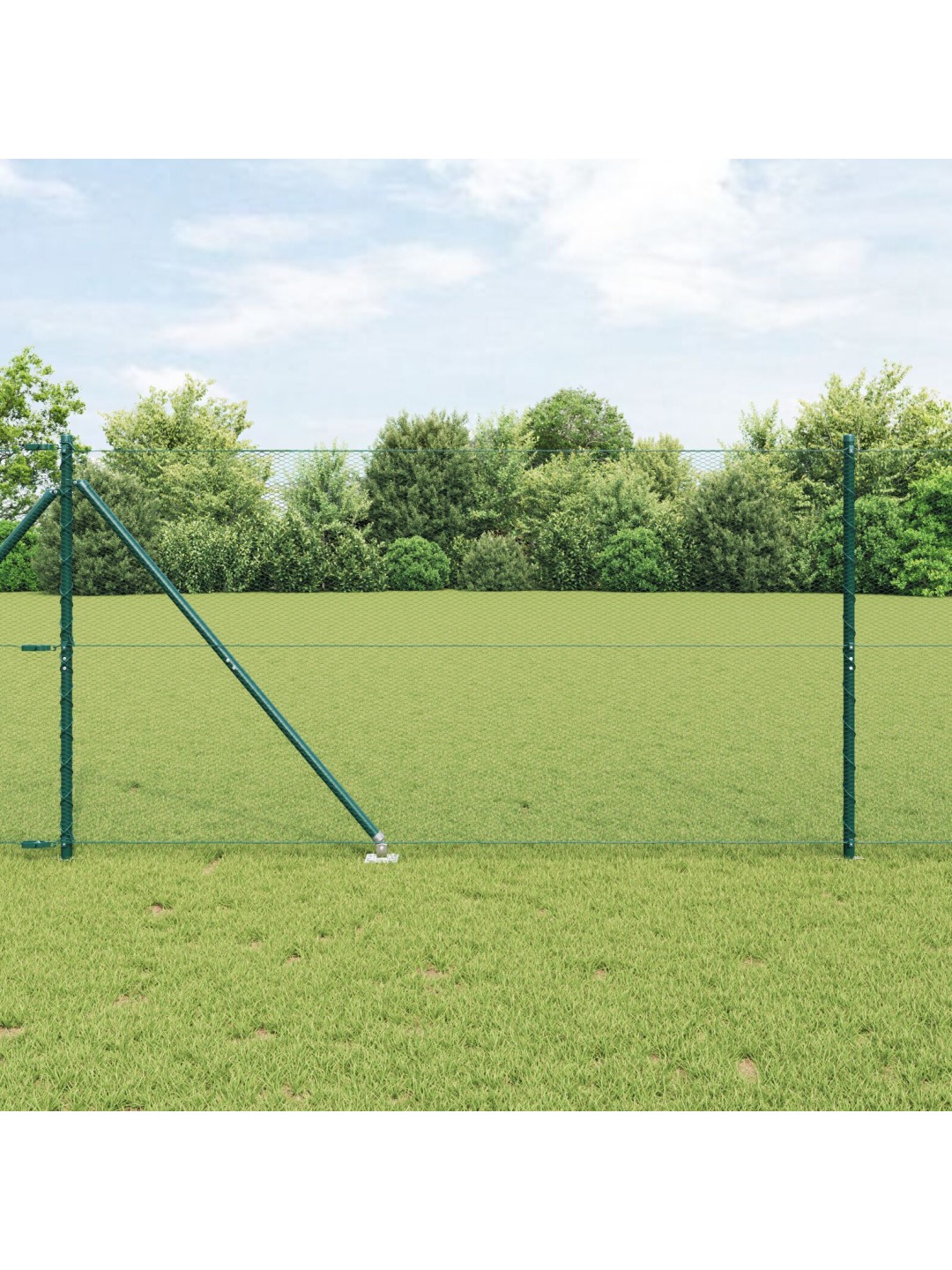 Sada plotu sada 2 zelená kov, plast 25 x 1,2 m odolná