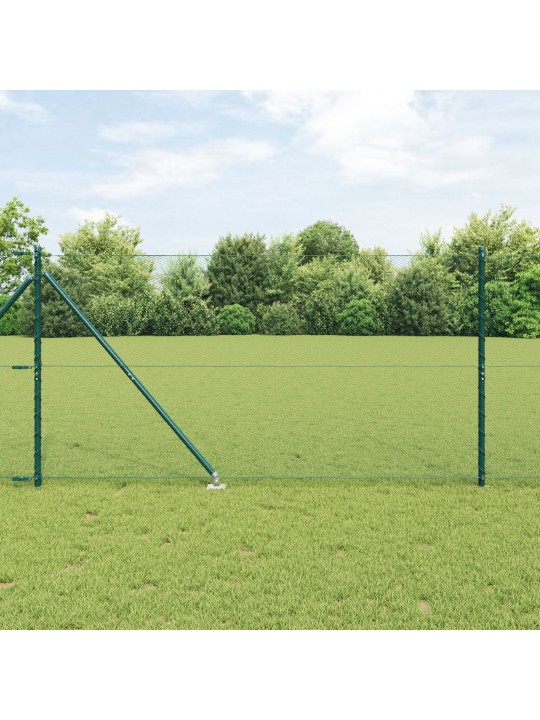 Sada plotu sada 2 zelená kov, plast 25 x 1,2 m odolná