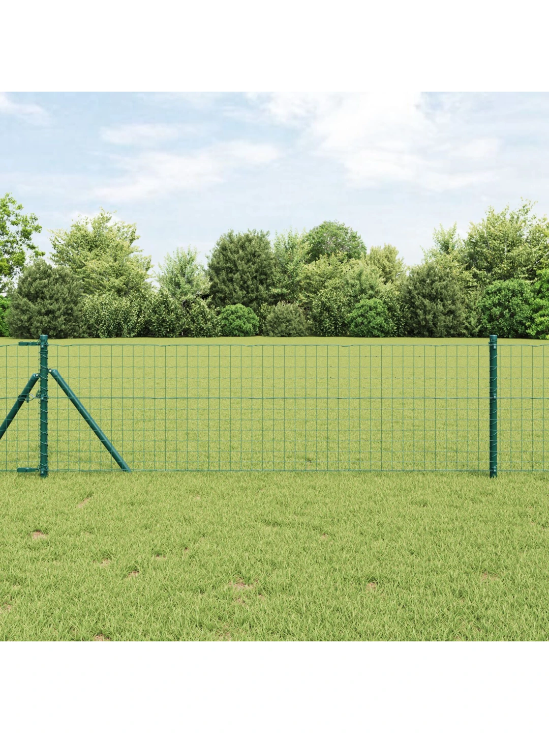 Plotové sloupky 26 ks zelená ø32 mm 80 cm pozinkovaná ocel