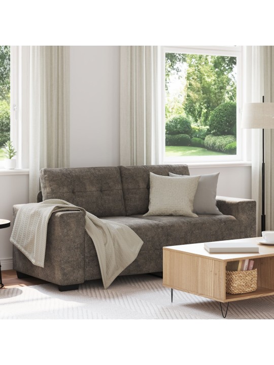 Pohovka loveseat tmavě šedá 140 cm z umělé kůže