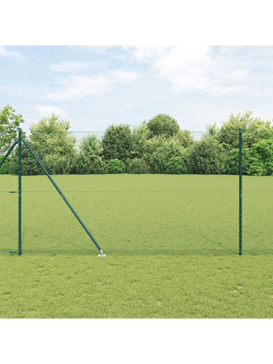 Sada oplocení sada 2 zelená kov 25 x 1,5 m odolná