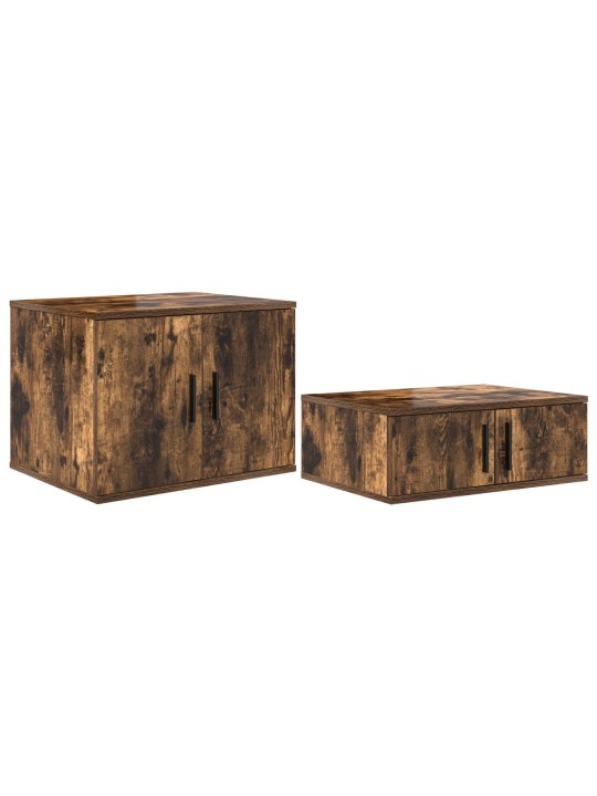Vidaxl skříňka na ukládání – kouřový dub, 108x41x40 cm, z kvalitního dřeva