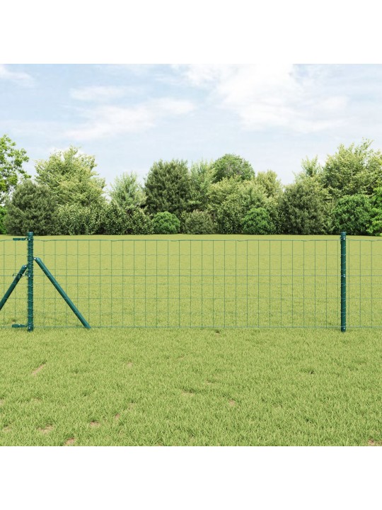 Euro oplocení s 7 sloupky 0.8x10 m pozinkovaná ocel zelená