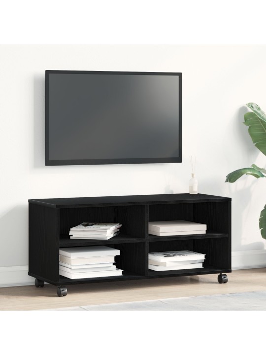 Tv stolek černý 90x35x35 cm kompozitní dřevo
