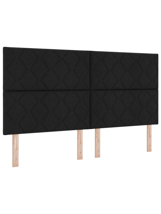 Čelo postele s designem diamantových bloků černé 180 cm textil