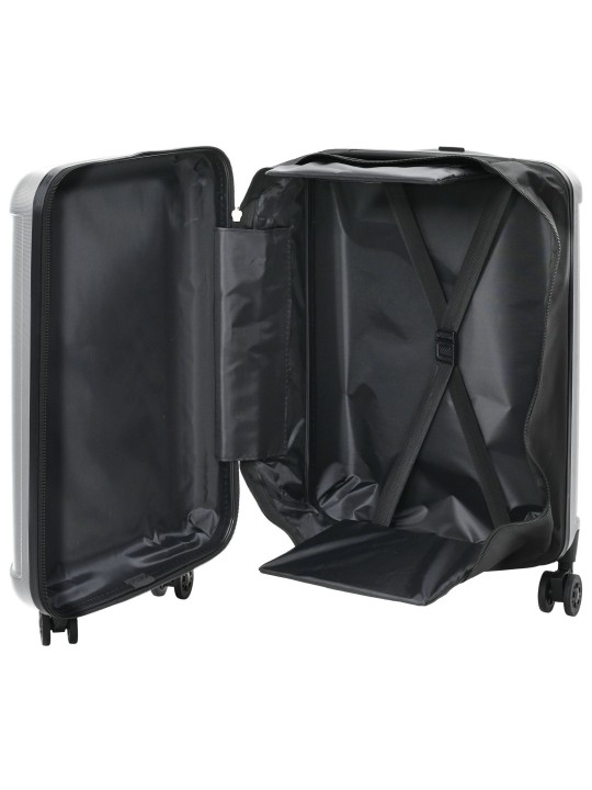 Skládací kufr hard shell 20 palců stříbrný 34 x 23 x 55,5 cm abs