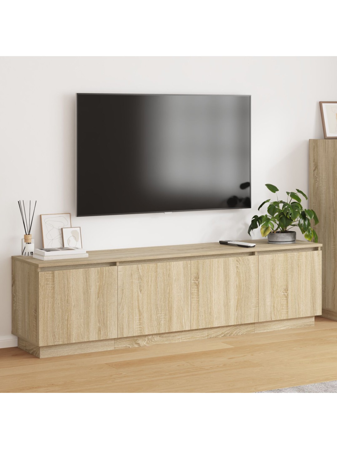 Tv stolek s led sonoma dub 180x38x49 cm vyrobený z inženýrského dřeva