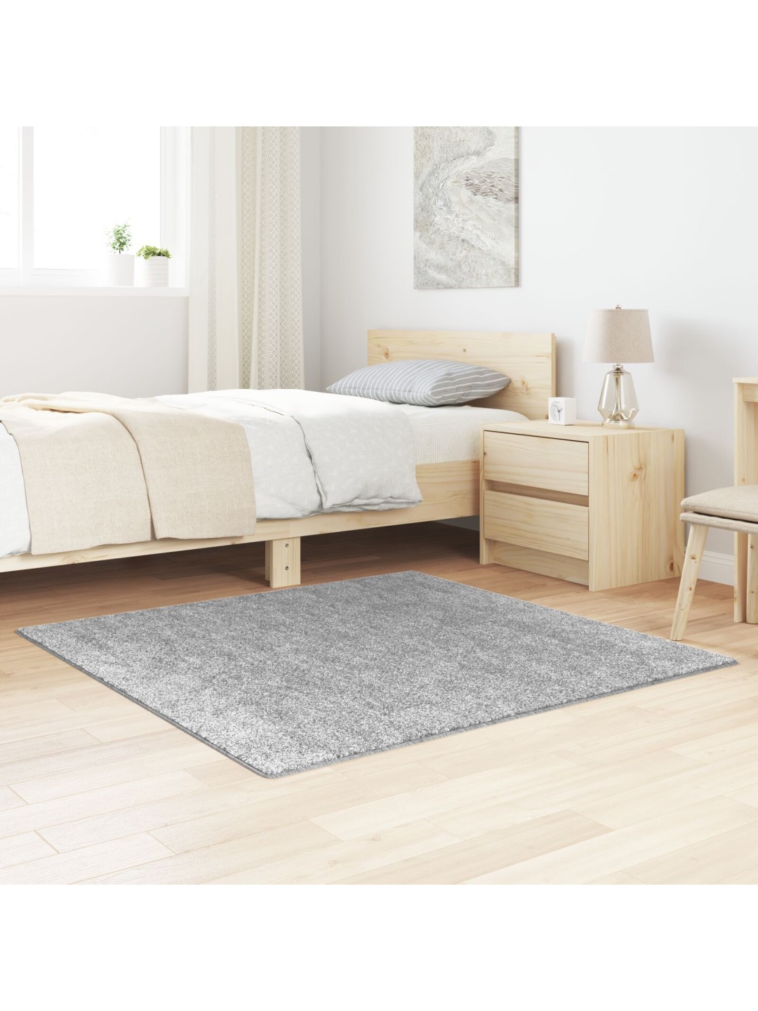 Štěrbkový koberec s latexovým podkladem šedý 120x120 cm