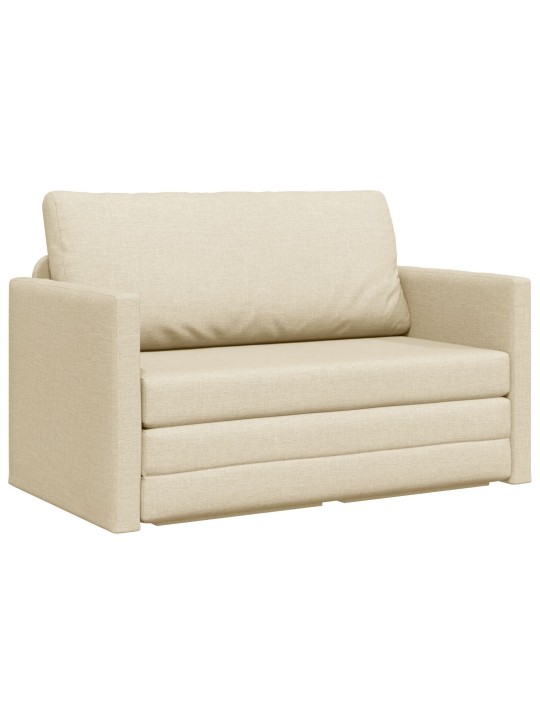 Pohovka floor sofa bed 2 v 1 krémová 124x71x78 cm tkanina