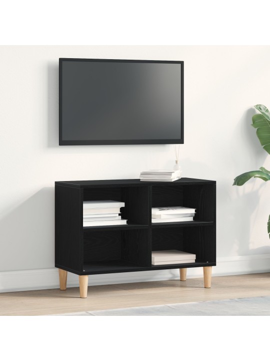 Černý dubový tv kabinet - 69.5x30x50 cm, vyrobeno z kompozitního dřeva