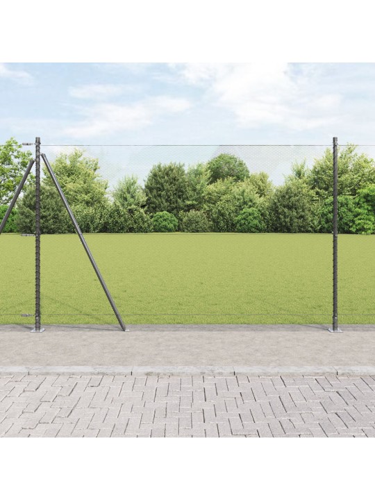 Oplocení sada 2 šedá práškově lakovaná ocel 25 x 1,5 m odolná