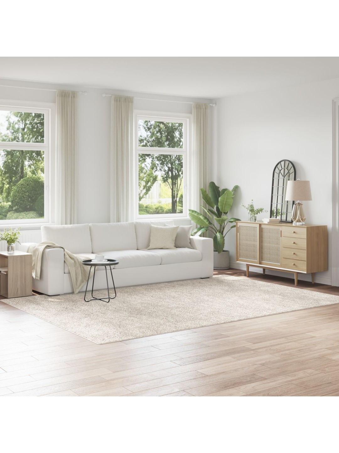 Shaggy koberec s latexovým podkladem krémový 240x340 cm