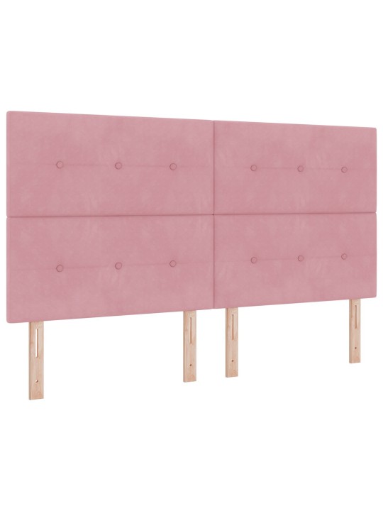 Čelo postele s knoflíky růžové 180 cm samet