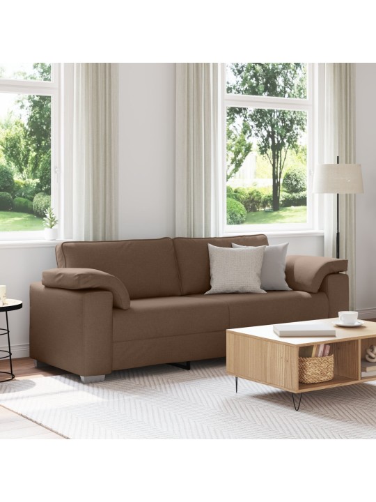 Pohovka pro 3 osoby hnědá 178 cm textil