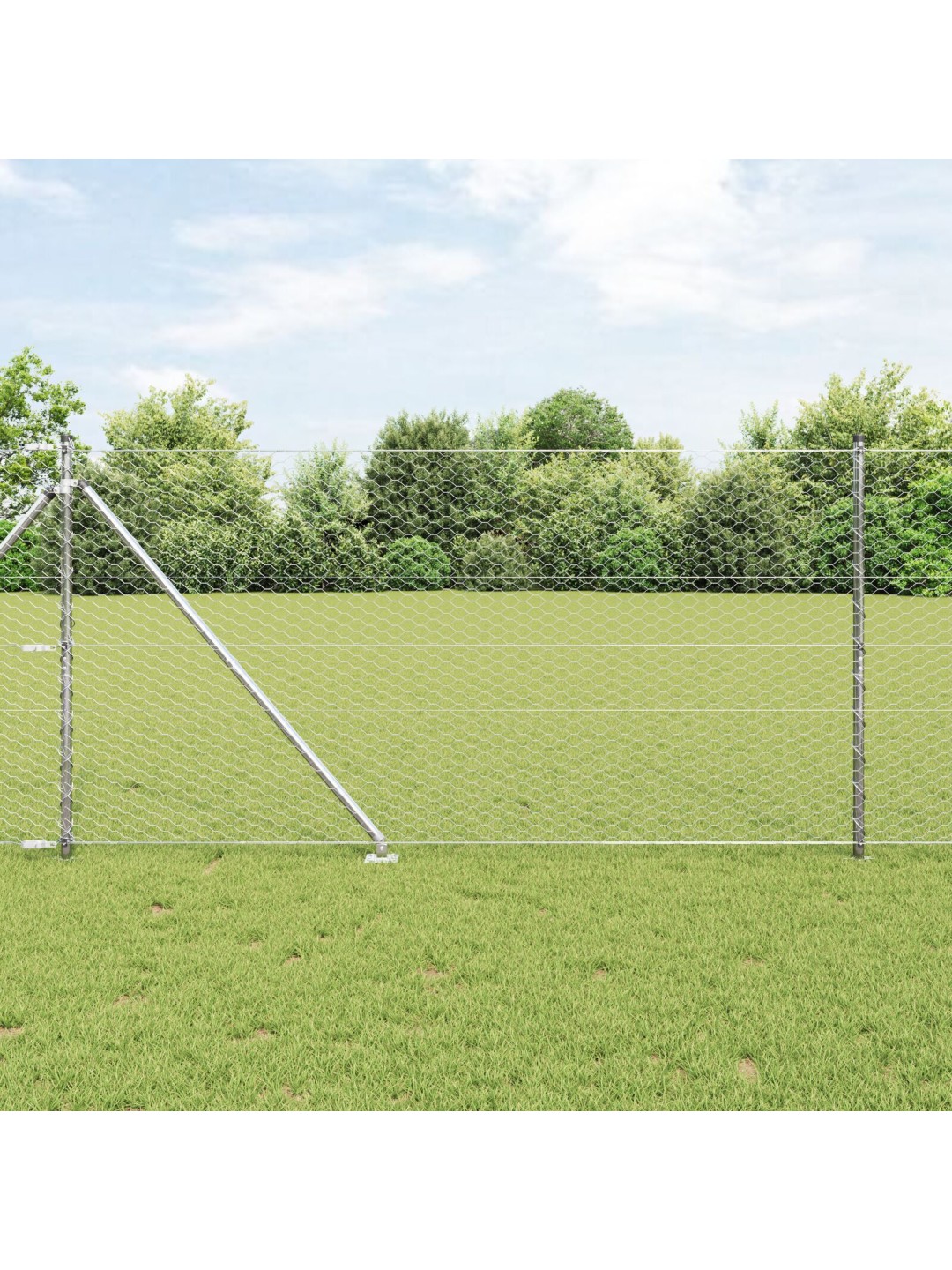 Plotový set sada 2 pozinkovaná ocel 25 x 1,2 m s 36 mm pletivem