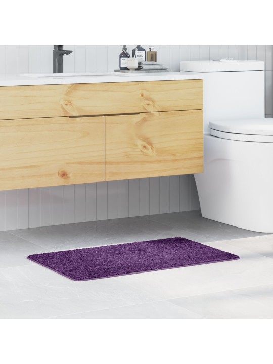 Koupelnová předložka obdélníková fialová 50x80 cm polypropylen protiskluzová