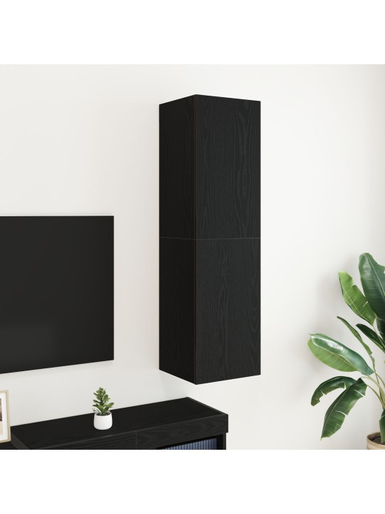 Televizní stolek černý dub 30,5x30x110 cm zpracované dřevo
