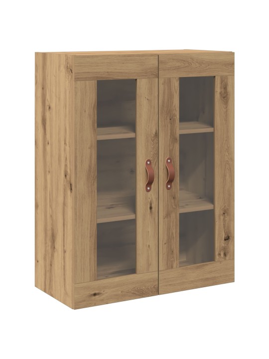 Skříňka s prosklenými dveřmi na zeď artisan oak 69,5x34x90 cm