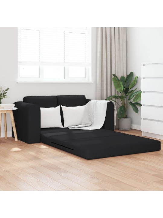 Podlahové sofa postel 2 v 1 černá 148x71x83 cm tkanina