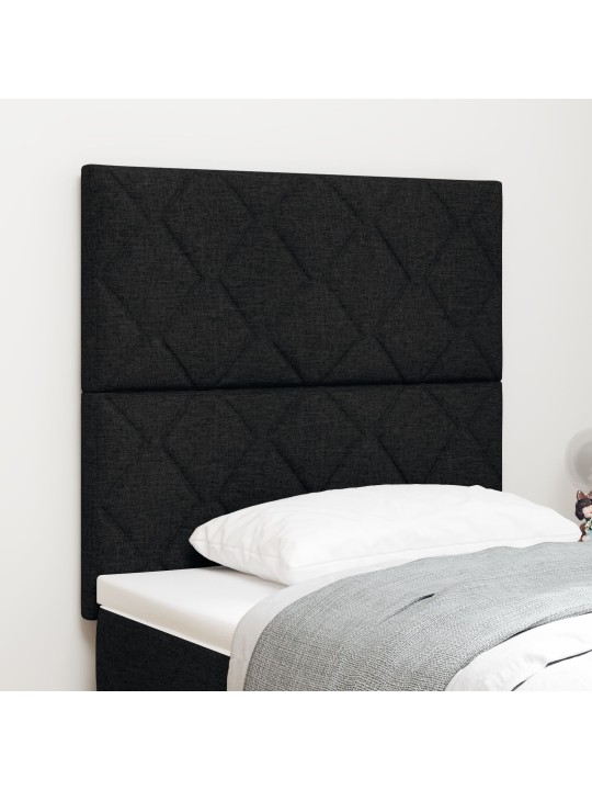 Čelo postele s designem diamantových bloků černé 100 cm textilní, čelo postele s designem diamantových bloků černé 200 cm textilní