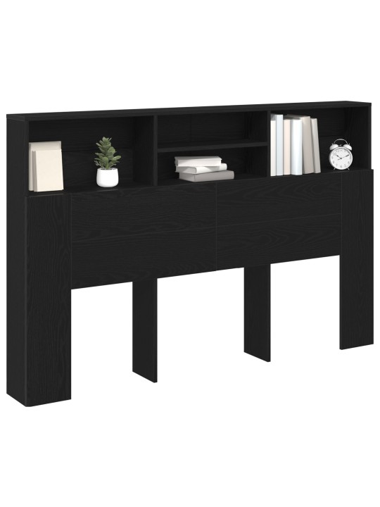 Čelo postele skříň v černém dubu - 160x19x103,5 cm vyrobeno z mdf