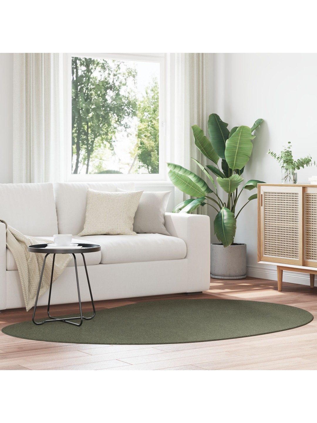 Koberec lesní zelená 140x200 cm polyester proti skluzu