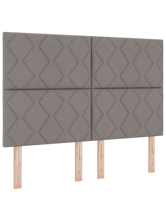 Šedobéžové čelo postele s geometrickým vzorem 160 cm