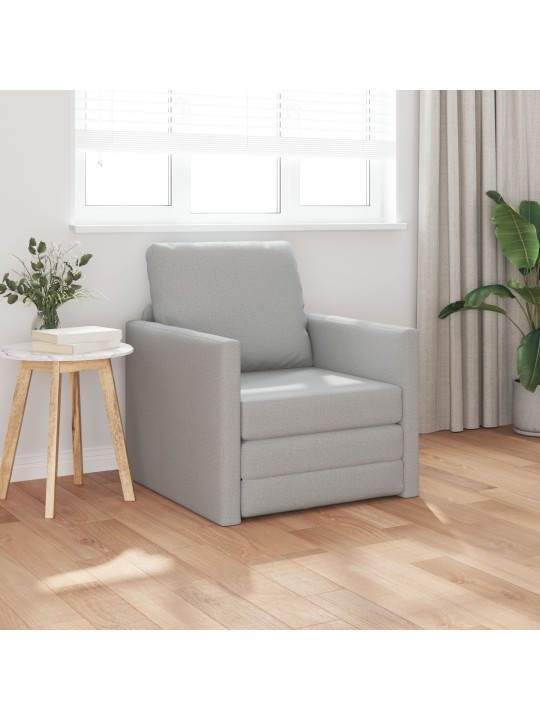 Pohovka na spaní 2-v-1 cloud grey 74x77x81 cm textil