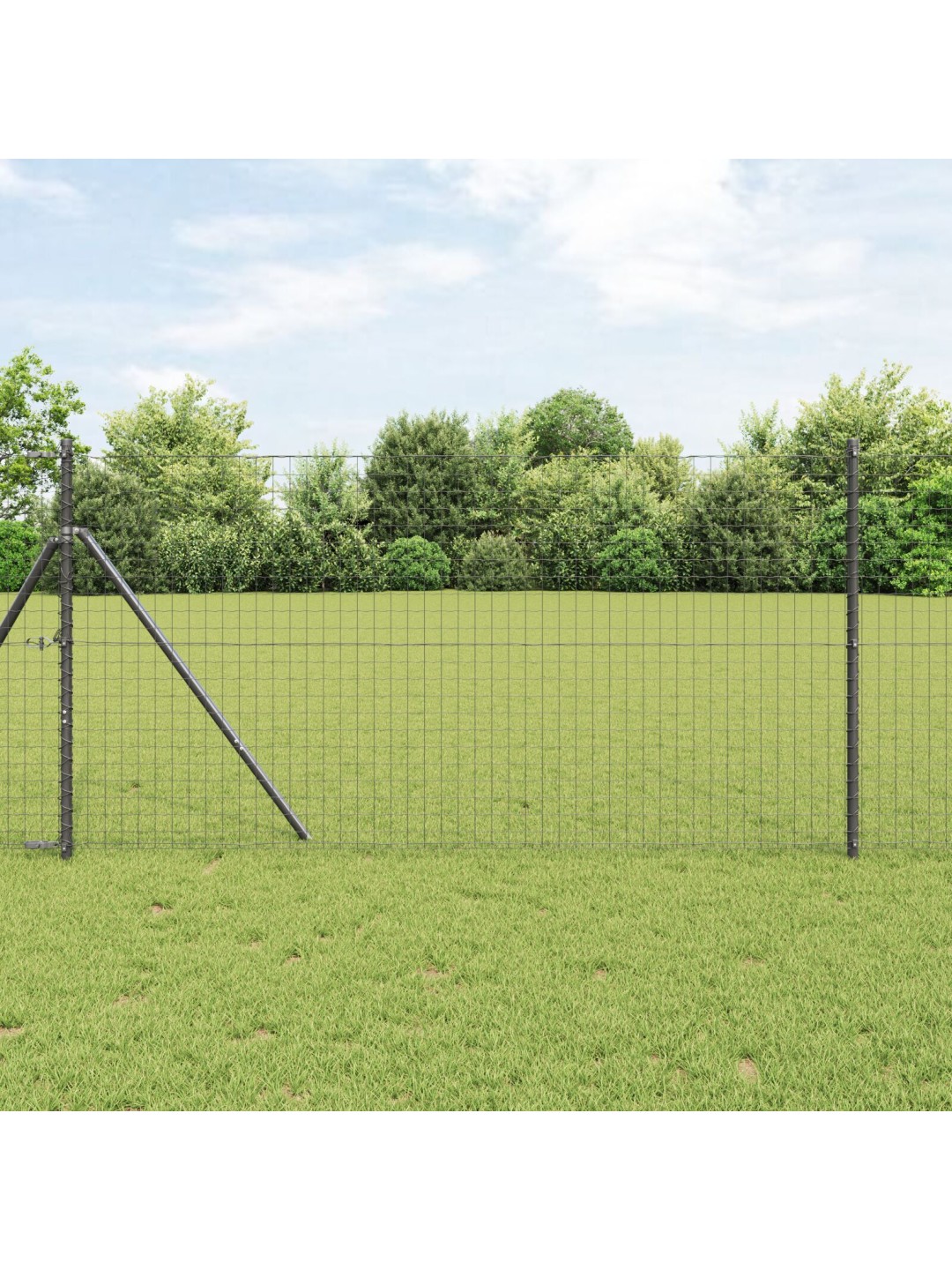 Plotové sloupky 26 ks šedá ø32 mm 150 cm pozinkovaná ocel
